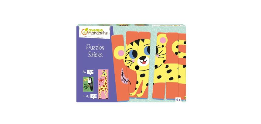 Puzzles Sticks, Animaux de la savane - Multicolore