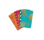 Carnet piqûre textile Neo Deco Collection Mi-Saison 7,5x12 cm 48 pages ligné motifs assortis papier ivoire - Assortis