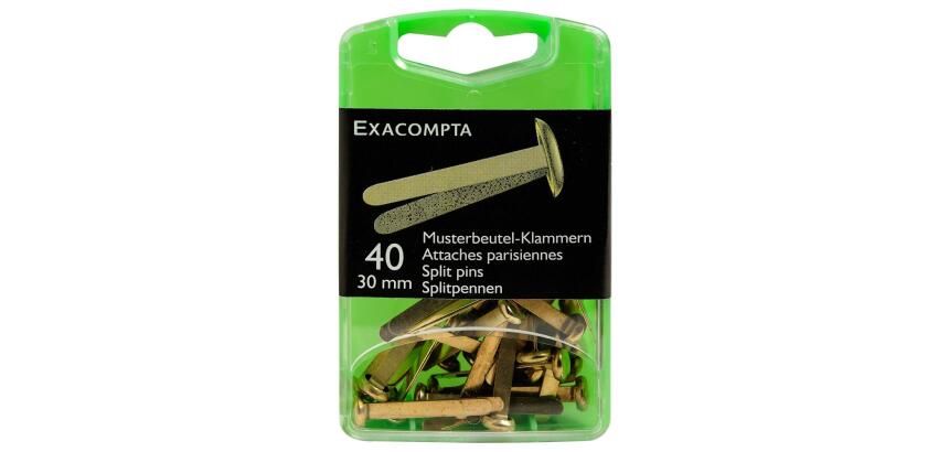 Attaches parisiennes Exacompta or -  Boîte de 40