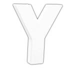 Petite lettre Y 12cm - Blanc