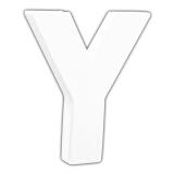Petite lettre Y 12cm - Blanc