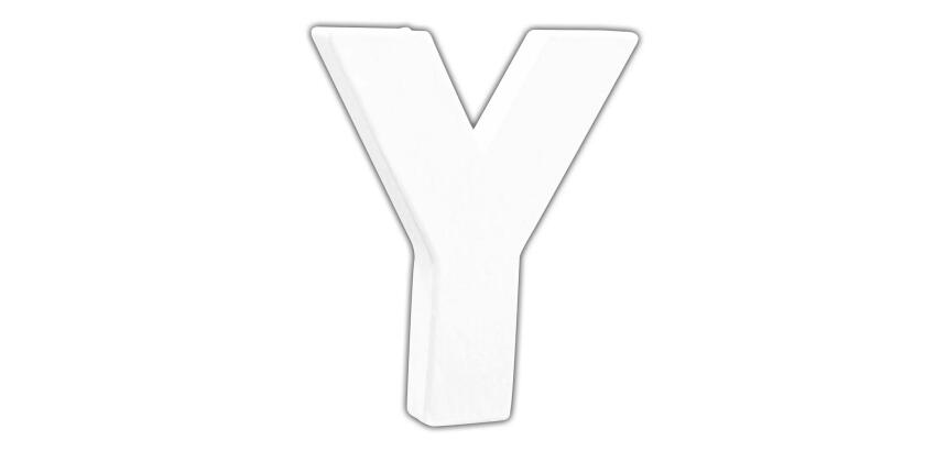 Petite lettre Y 12cm - Blanc