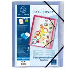Trieur polypropylène 3 rabats Krea Cover 8 compartiments - Couleurs assorties