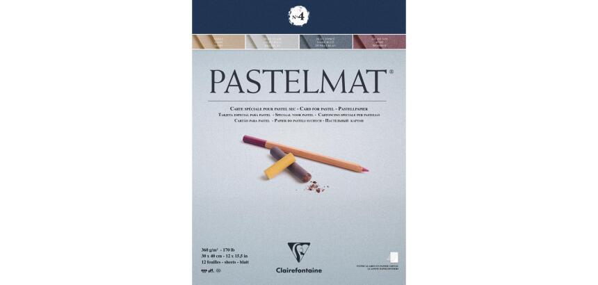 Pastelmat bloc collé 12F 30x40cm 360g