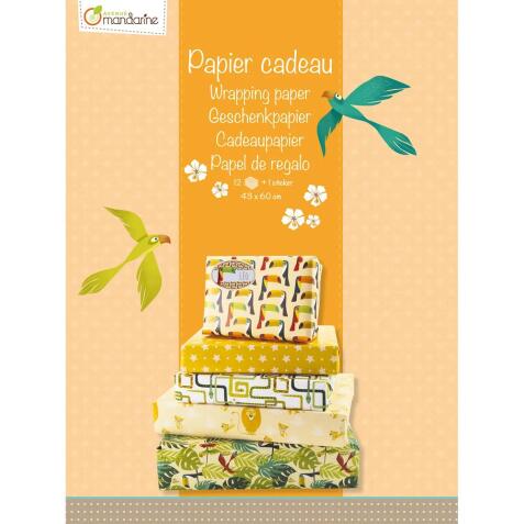 Cahier papier cadeau, Garçon - Orange