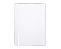 Protège-cahiers cristalux avec rabats marque-pages PVC 22/100ème 24x32 cm - Incolore