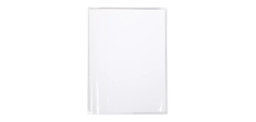 Protège-cahiers cristalux avec rabats marque-pages PVC 22/100ème 24x32 cm - Incolore