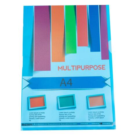 Bolsa de 100 Dossiers con uñero A4 12/100e Polipropileno piel de naranja - Colores surtidos