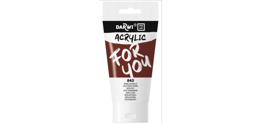 Darwi For You tube de peinture acrylique 75 ml - Sienne naturelle