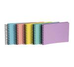 Album photos à spirales 50 pages noires - Format 23x16cm - AQUAREL - Couleurs assorties