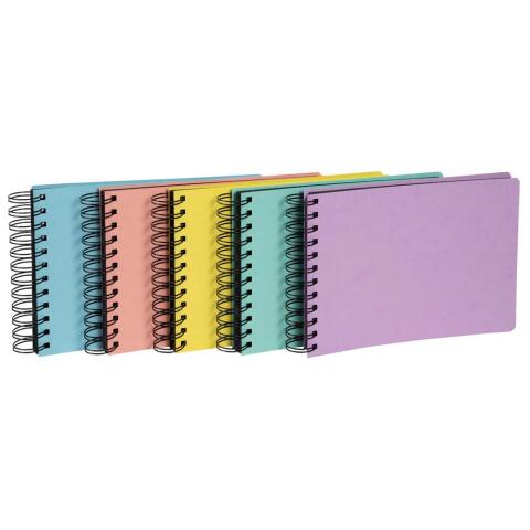 Exacompta Ref. 16560E Álbum de fotos en espiral 50 páginas negras Formato 23x16cm AQUAREL Colores surtidos