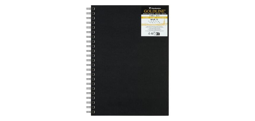 Goldline carnet spiralé 40F A4 140g portrait - Ivoire