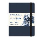 Alpha Lavis carnet cousu 40F A5 300g - Bleu