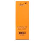 Bloc agrafé Rhodia N°8 7,4x21 cm 80 feuillets ligné 80g - Orange