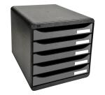 Module de classement Big Box Plus 5 tiroirs Metallic - Argent