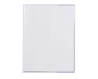 Protège-cahiers cristalux avec rabats marque-pages PVC 22/100ème 17x22 cm - Incolore