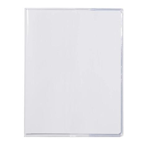 Protège-cahiers cristalux avec rabats marque-pages PVC 22/100ème 17x22 cm - Incolore