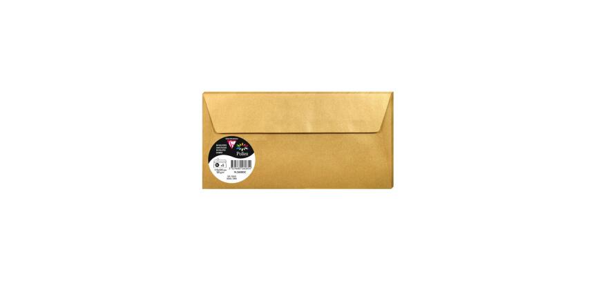 Paquet de 5 enveloppes Pollen 110x220mm 120g/m2 - Or