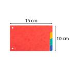 Intercalaires pour fiches bristol carte lustrée 225g/m2 4 positions - 100x150mm - Couleurs assorties