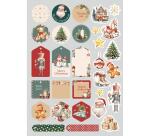 PAPIERS IMPRIMÉS, Bloc de 20 feuilles à motifs 160g/m2 au format A4 (21x29,7cm) + 1 idée créative - Souvenirs de Noël - Multicolore
