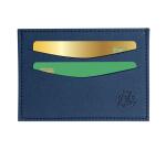 Porte-cartes horizontal avec poches centrales Denim - Bleu