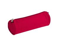 Trousse textile ronde Ø7 x 22 cm, noir - Rouge