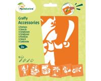 Set de 6 pochoirs enfants, Pirates - Orange