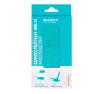 Rhodiarama support pour téléphone mobile simili cuir italien 13x8x8,5 cm - Turquoise
