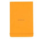 Rhodiarama Webnotepad rembordé rigide 9x14 cm 192 pages ligné microperforé papier ivoire 90g fermeture élastique - Orange