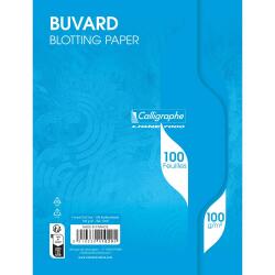Buvard 7000 16x21 cm 100 feuilles uni 100 g teinte blanche