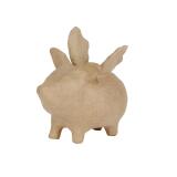 Tirelire cochon volant 15,5x11x14cm - Kraft