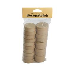 Set 10 petites boîtes rondes 3x15x30cm - Kraft