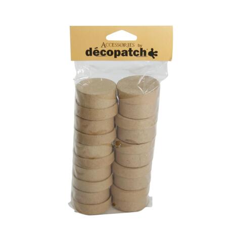 Set 10 petites boîtes rondes 3x15x30cm - Kraft
