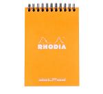 Bloc reliure intégrale Rhodia Classic 10,5x14,8 cm 80 feuillets dot microperforé 80g - Orange