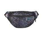 Metallic Black Leather Fanny Pack 30x16.2 cm