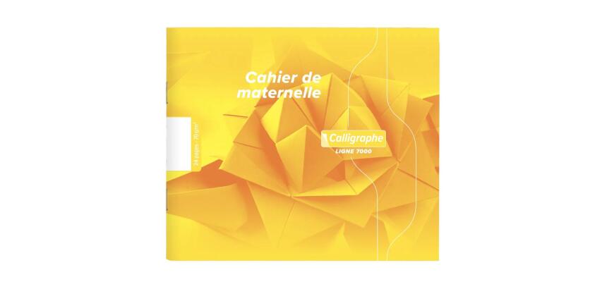 Cahier Maternelles piqué à l'italienne 7000 17x14,7 cm 24 pages uni 70 g - Jaune