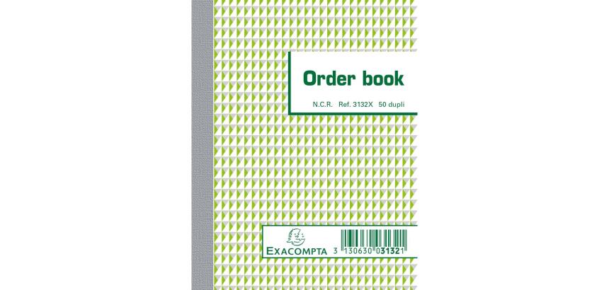 Orderbook ligné 13,5x10,5cm 50 feuillets double autocopiant