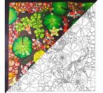 Carré 100% soie - 90x90cm Bassin Japonais - Blanc