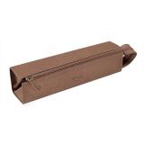 Rhodiarama trousse plumier simili cuir italien 23x5x5 cm - Taupe