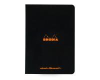 Cahier piqué Rhodia Classic 14,8x21 cm 96 pages dot non détachables 80g - Noir