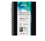 Rhodia Touch Watercolor Book, papier grain fin 100% coton 300g - A5 portrait, 40 pages - Noir