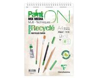 PaintON Recyclé bloc spiralé 12F A4+ 250g