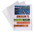 Sachet de 10 pochettes coin polypropylène rigide haute résistance 20/100e - A3 vertical - Cristal