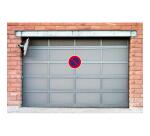 Panneau PVC adhésif antidérapant Interdiction de stationner 30 cm - Rouge