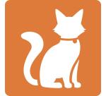 Set de 6 pochoirs enfants, Chats - Orange