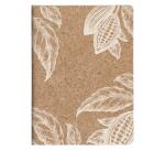 Cocoa motif, Carnet piqué cousu fil A5 - 14,8 x 21 cm, 96 pages, ligné, ass. - Cacao