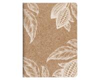 Cocoa motif, Carnet piqué cousu fil A5 - 14,8 x 21 cm, 96 pages, ligné, ass. - Cacao