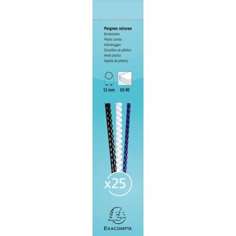 Schachtel mit 25 Spiralen 12 mm aus PVC für die Bindung, für DIN A4