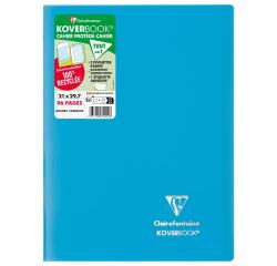 Cahier piqué Koverbook A4 96 pages grands carreaux couverture polypropylène opaque 100% recyclé