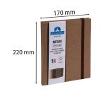 Carnet Nature 220x170, 192 pages lignées - Brun